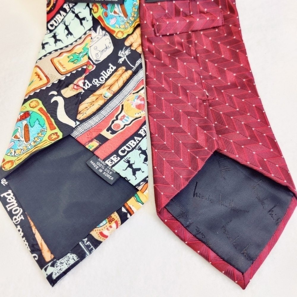 Nicole Miller Silk Neck Tie Vintage 1997 Cuba Cigars Collectible w/ FREE NM Tie - Picture 4 of 16